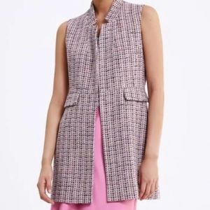Zara Tweed Textured Weave Vest/Sleeveless Blazer